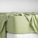 French Flax Linen Fitted Sheet in Matcha by I Love Linen - Double x One Size