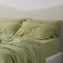 French Flax Linen Fitted Sheet in Matcha by I Love Linen - Double x One Size