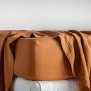 French Flax Linen Fitted Sheet in Ochre by I Love Linen - King Single x One Size