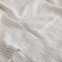 French Flax Linen Flat Sheet in Cocoa Stripe by I Love Linen - King Single