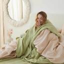 French Flax Linen Flat Sheet in Matcha by I Love Linen - King Single