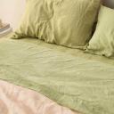 French Flax Linen Flat Sheet in Matcha by I Love Linen - King