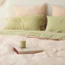 French Flax Linen Flat Sheet in Matcha by I Love Linen - King