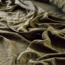 French Flax Linen Flat Sheet in Olive by I Love Linen - Double