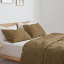 French Flax Linen Quilt Cover in Olive by I Love Linen - Double
