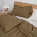 French Flax Linen Quilt Cover in Olive by I Love Linen - Double