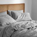 French Flax Linen Quilt Cover Set in Soft Grey by I Love Linen - King