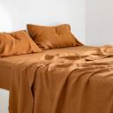 French Flax Linen Sheet Set in Ochre by I Love Linen - King x 50cm