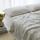 French Flax Linen Sheet Set in Pinstripe by I Love Linen - Queen x 30cm