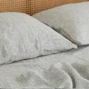 French Flax Linen Sheet Set in Pinstripe by I Love Linen - Queen x 30cm