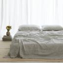 French Flax Linen Sheet Set in Pinstripe by I Love Linen - Queen x 30cm