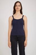 Frenchie Rib Singlet Deep Ink S