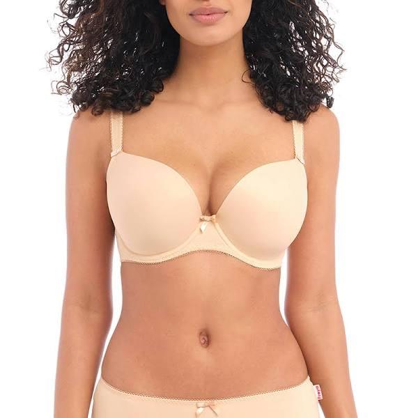 Freya - 38E - Deco Moulded Plunge Bra Nude