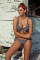 Freya Beach Hut High Apex Bikini Top Black 8H