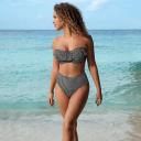 Freya Check in Bandeau Bikini Top - Womens - Monochrome - 32e