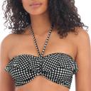 Freya Check in Bandeau Bikini Top - Womens - Monochrome - 32e