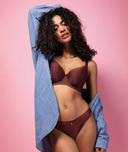 Freya Idol Underwired Moulded Balcony T-Shirt Bra - Dark Cherry, 12d