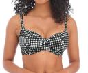 Freya Swim Check in Underwired High Apex Bikini Top - Monochrome - 10DD Monochrome