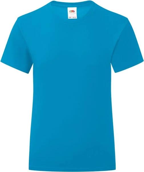 Fruit of The Loom Girls T-Shirt Azure 3-4 Years