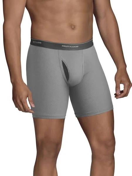 Fruit of The Loom Men's Coolzone Boxer Briefs, Black/Gray, XXX-Large Grey XXX-Large US /