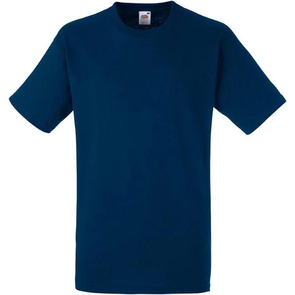 Fruit of The Loom Men's Heavy Cotton Short Sleeve T Shirt Navy 3XL