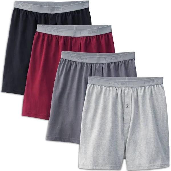 Fruit of The Loom Men's Premium Knit Boxer (4 Pack)