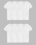 Fruit of The Loom Men's Stay Tucked V-Neck T-Shirt, White