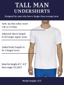 Fruit of The Loom Men's Tall Size V-Neck T-Shirt