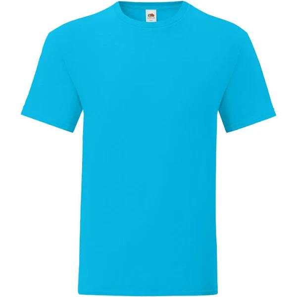 Fruit of The Loom Mens Iconic 150 T-Shirt Azure Blue L Cotton Mens T-Shirt