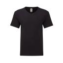 Fruit of The Loom Mens Iconic 150 V Neck T-Shirt Black S