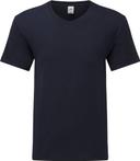 Fruit of The Loom Mens Iconic 150 V Neck T-Shirt Dark Navy L