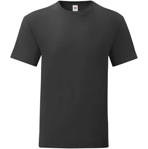 Fruit of The Loom Mens Iconic T-Shirt Black L