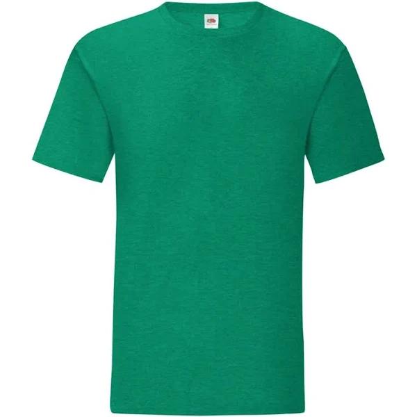 Fruit of The Loom Mens Iconic T-Shirt Heather Green L