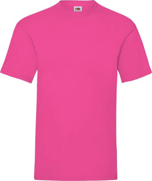 Fruit of The Loom Mens Valueweight Short Sleeve T-Shirt Fuchsia XL