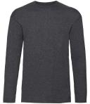 Fruit of The Loom Valueweight Long Sleeve T-Shirt 61038 Heather Grey L