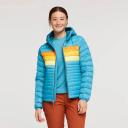 Fuego Hooded Down Jacket - Women's Poolside Stripes / M