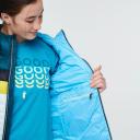 Fuego Hooded Down Jacket - Women's Poolside Stripes / M