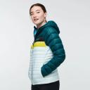 Fuego Hooded Down Jacket - Women's Poolside Stripes / M