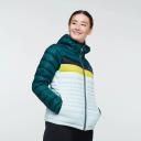 Fuego Hooded Down Jacket - Women's Poolside Stripes / M