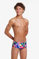Funky Trunks Boys Patch Panels Swim Trunks Waist Size 26