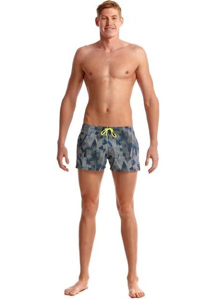 Funky Trunks Men's Silver Lining Shorty Shorts Short Swimwear, Men's  Swimsuit