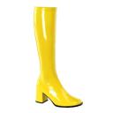 Funtasma GOGO-300 Women's Boots, 3" Heel - Yellow Str Pat, 5