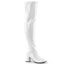 Funtasma GOGO-300WC Wide Calf White Stretch Patent Size 10
