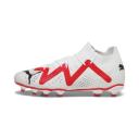 Future Match FG/AG Men's Football Boots in White/Black/Fire Orchid, Size 14 by Puma