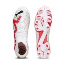 Future Match FG/AG Men's Football Boots in White/Black/Fire Orchid, Size 14 by Puma