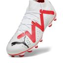 Future Match FG/AG Men's Football Boots in White/Black/Fire Orchid, Size 14 by Puma