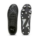 Future Play FG/AG Football Boots - Youth 8-16 Years in Black/Silver, Size 6.5 by Puma
