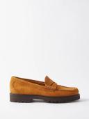 G.H. Bass & Co. - Weejuns 90s Larson Suede Penny Loafers - Mens - Light Blue