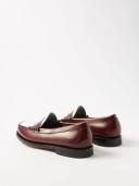 G.H. Bass & Co. - Weejuns Heritage Larson Leather Loafers - Mens - Burgundy White