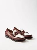 G.H. Bass & Co. - Weejuns Heritage Larson Leather Loafers - Mens - Burgundy White